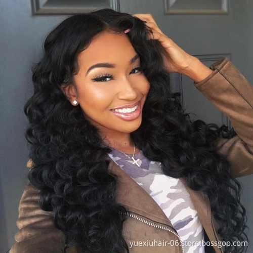 150% Density Virgin Hair Wigs Full Cuticle Aligned Unprocessed 100% Virgin Hair 16-28 Inch Wigs 13*4 Lace Front Loose deep wave